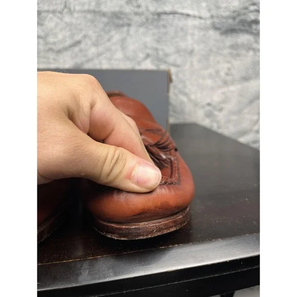 Allen‎ Edmonds Maxfield Shoes Mens Size 10.5 Brown Tassel Loafers Leather USA